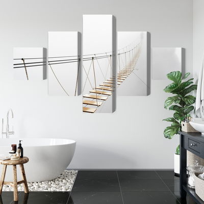 Ljuddämpande tavla - Hanging bridge in the fog