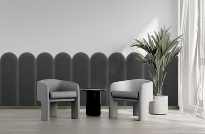 Lydabsorber i bueform - fløjl