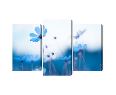 Ljuddämpande tavla - Delicate blue flowers