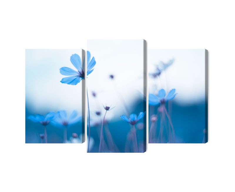 Ljuddämpande tavla - Delicate blue flowers