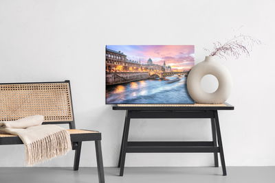 Ljuddämpande tavla - Paris bridge at evening time