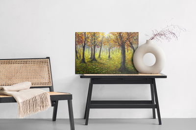 Ljuddämpande tavla - Autumn forest landscape