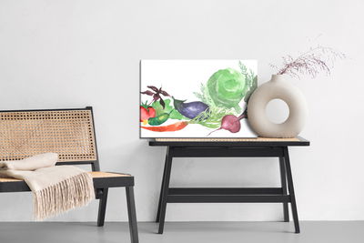 Ljuddämpande tavla - Fresh vegetables painted