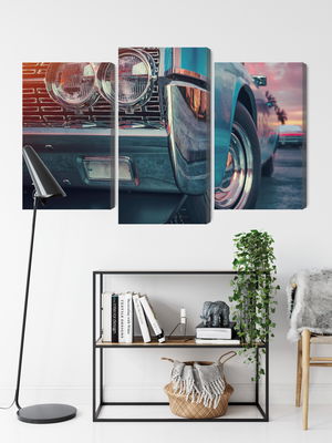 Ljuddämpande tavla - Retro style cars