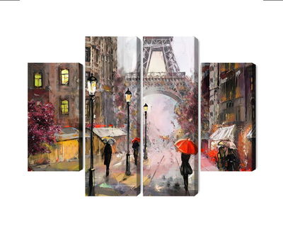 Ljuddämpande tavla - View of the street of Paris