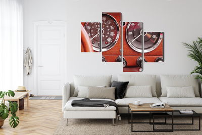 Ljuddämpande tavla - Counters in a retro car