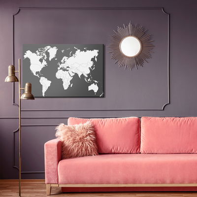 Ljuddämpande tavla - Classic world map