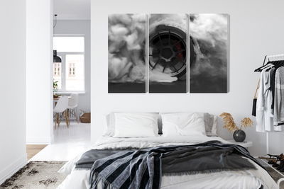 Ljuddämpande tavla - Car wheel in a cloud of 3d