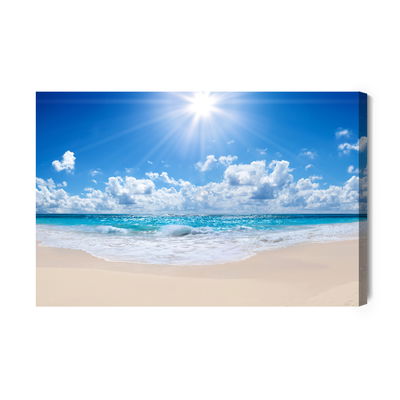 Ljuddämpande tavla - Calm sea and beach