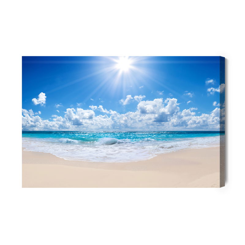 Ljuddämpande tavla - Calm sea and beach