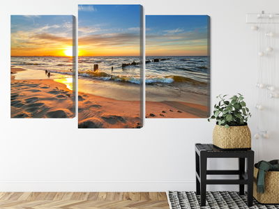 Ljuddämpande tavla - Baltic sea at sunset