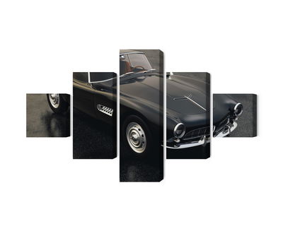 Ljuddämpande tavla - Vintage black sports car