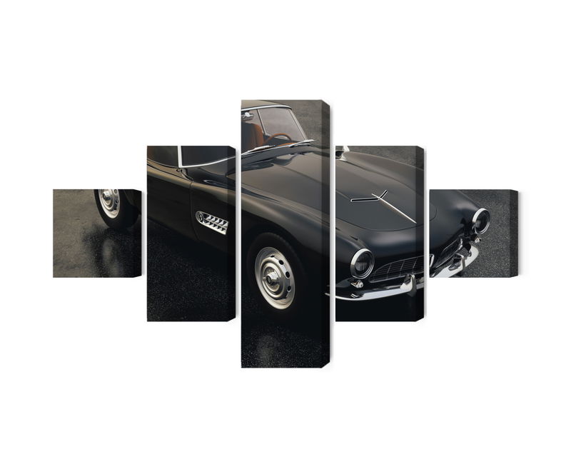 Ljuddämpande tavla - Vintage black sports car