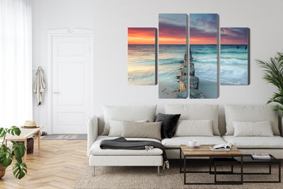 Ljuddämpande tavla - Beautiful sunset over