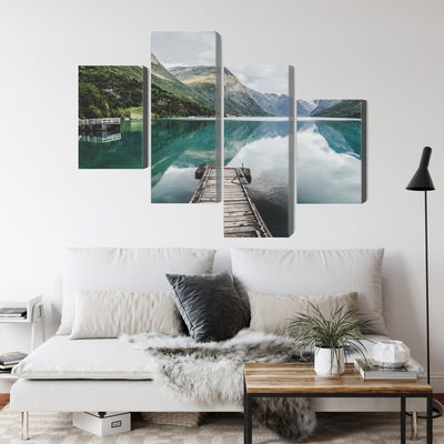 Ljuddämpande tavla - View of the lovatnet lake