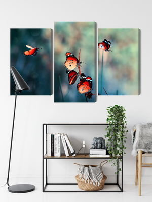 Ljuddämpande tavla - Colorful butterflies