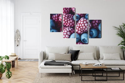 Ljuddämpande tavla - Frozen blueberries