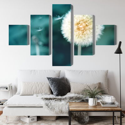 Ljuddämpande tavla - Dandelion flower close up 3d