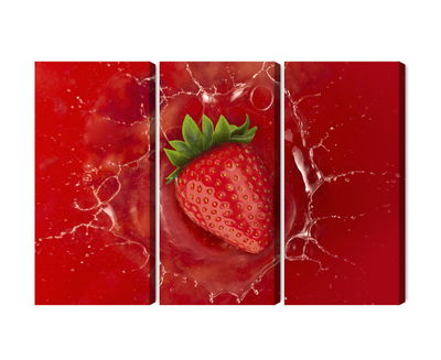 Ljuddämpande tavla - Juicy strawberry