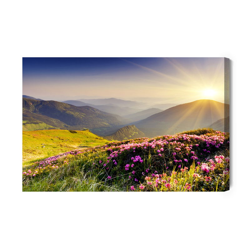 Ljuddämpande tavla - Sunset in the mountains