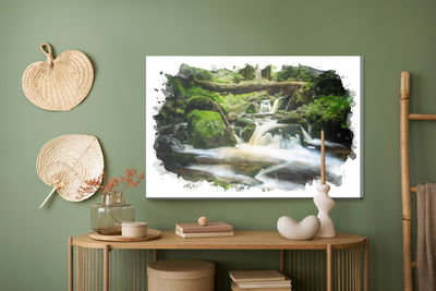 Ljuddämpande tavla - Waterfall in the forest