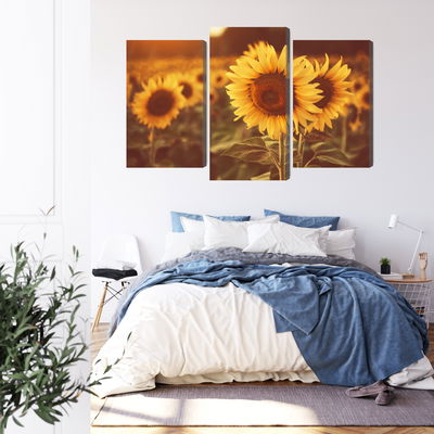 Ljuddämpande tavla - A field of sunflowers