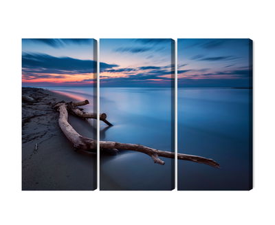 Ljuddämpande tavla - The sea landscape at evening