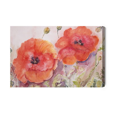 Ljuddämpande tavla - Poppies as painted
