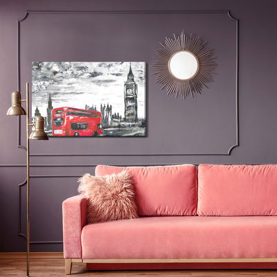 Ljuddämpande tavla - London bus on the way