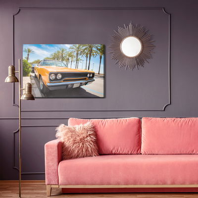 Ljuddämpande tavla - Orange american car