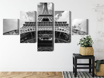 Ljuddämpande tavla - Paris eiffel tower black
