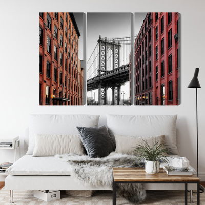 Ljuddämpande tavla - Manhattan bridge view