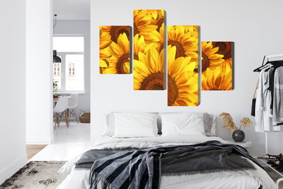 Ljuddämpande tavla - 3d sunflower flowers