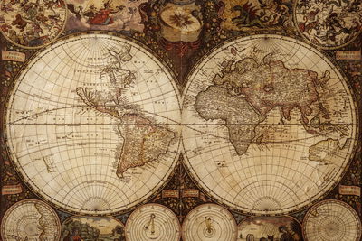 Ljuddämpande tavla - Old world map