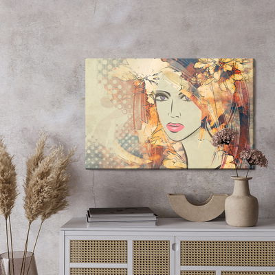 Ljuddämpande tavla - Art sketching beautiful girl