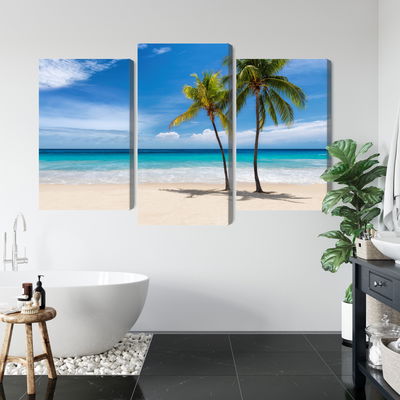 Ljuddämpande tavla - Caribbean beach 3d