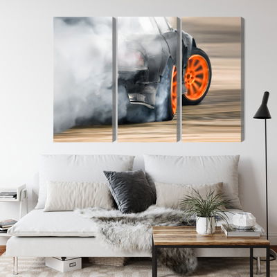 Ljuddämpande tavla - Drifting car in a puff