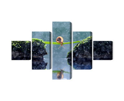 Ljuddämpande tavla - Snail in the rain