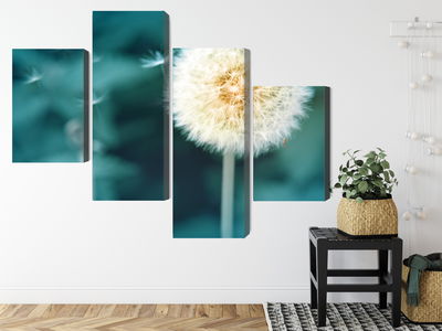 Ljuddämpande tavla - Dandelion flower close up 3d