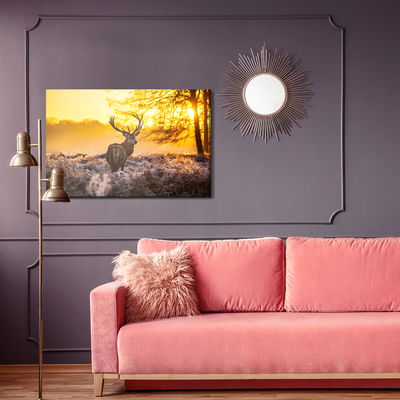 Ljuddämpande tavla - Deer in the morning sun