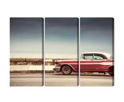 Ljuddämpande tavla - Old american retro car