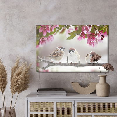 Ljuddämpande tavla - Sparrows birds