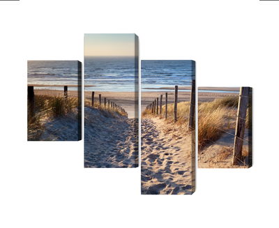 Ljuddämpande tavla - North sea beach 3d