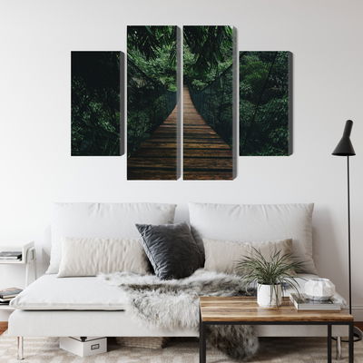 Ljuddämpande tavla - Wooden suspension bridge