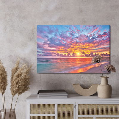 Ljuddämpande tavla - Sunset by the sea