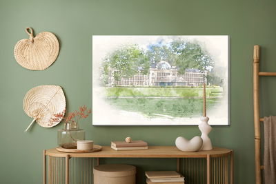 Ljuddämpande tavla - The watercolor royal lazienki