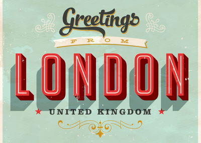 Ljuddämpande tavla - Greetings from London