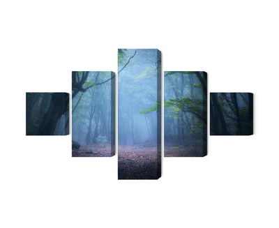 Ljuddämpande tavla - Hazy 3d forest landscape