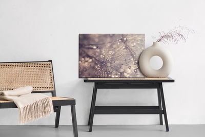 Ljuddämpande tavla - Dandelion, water drops