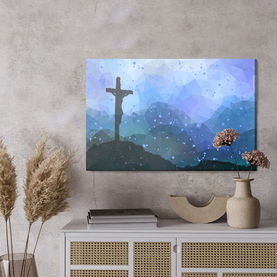 Ljuddämpande tavla - Easter scene with a cross